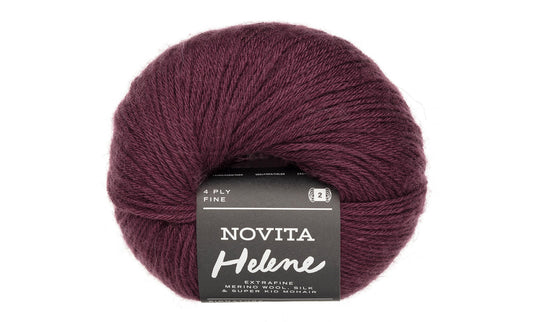 Novita Helene breigaren in lipstick - verfijnde 4-draads kwaliteit met een uitgebalanceerd kleurenpalet