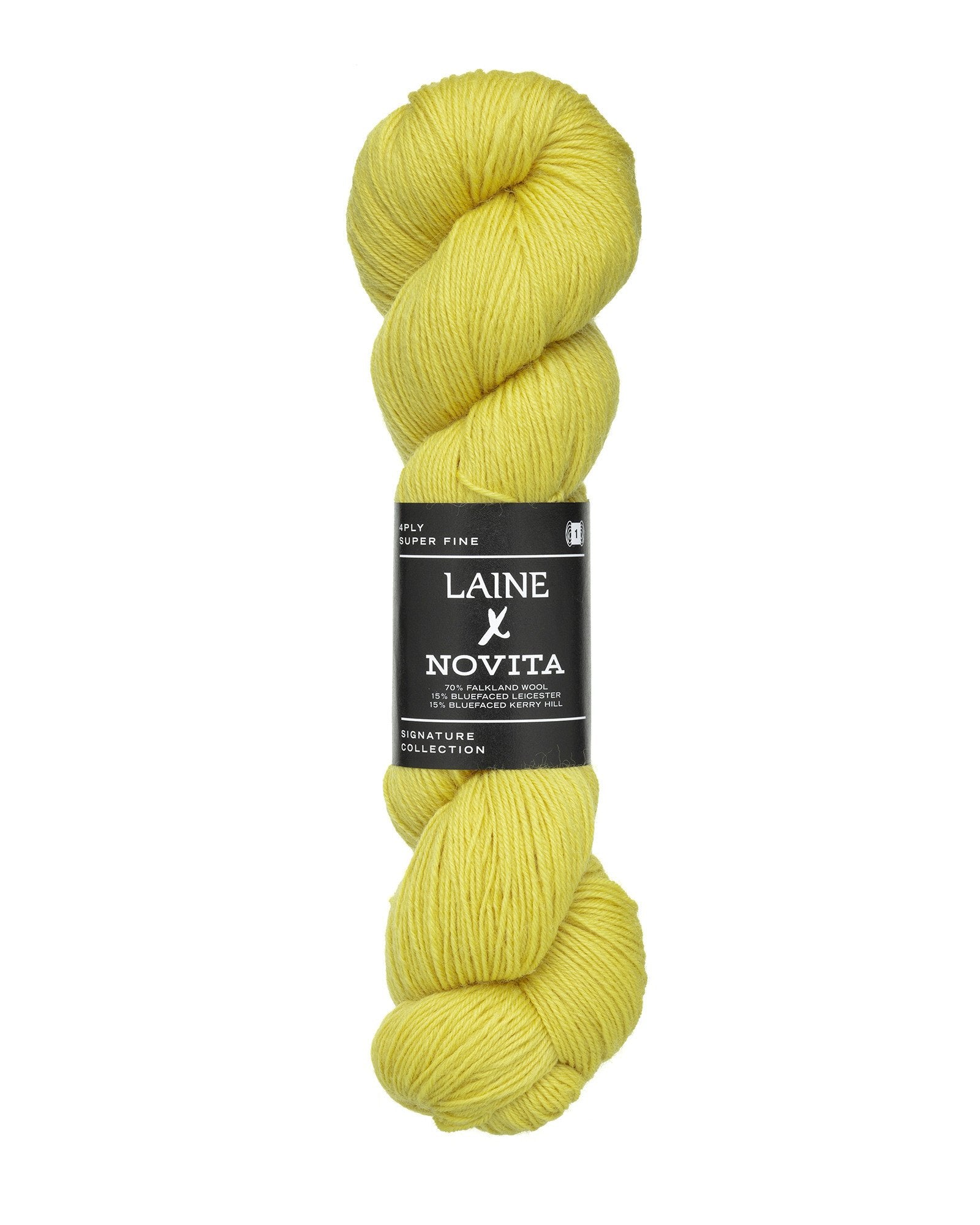 Novita Laine 4ply breigaren in amalfi lemon - levendige kleur voor opvallende creaties
