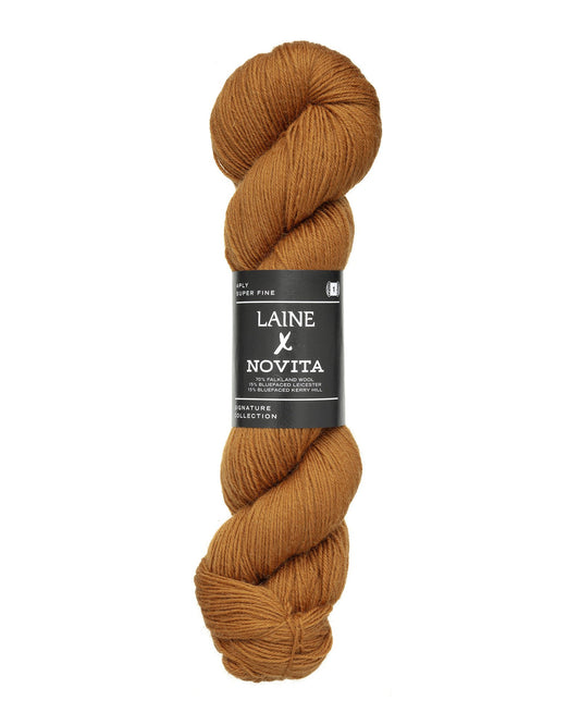 Novita Laine 4ply breigaren in golden amber - warm garen voor herfst- en winterprojecten
