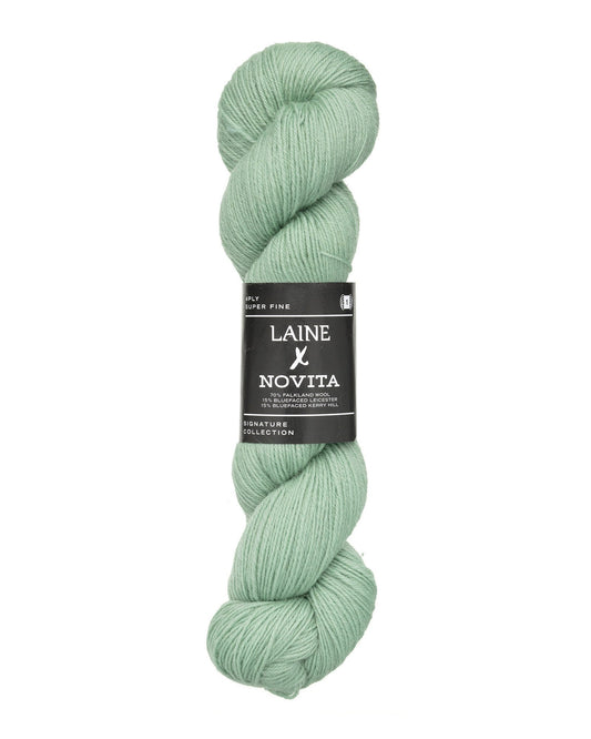Novita Laine 4ply breigaren in frosted mint - frisse kleur voor lichte knitwear