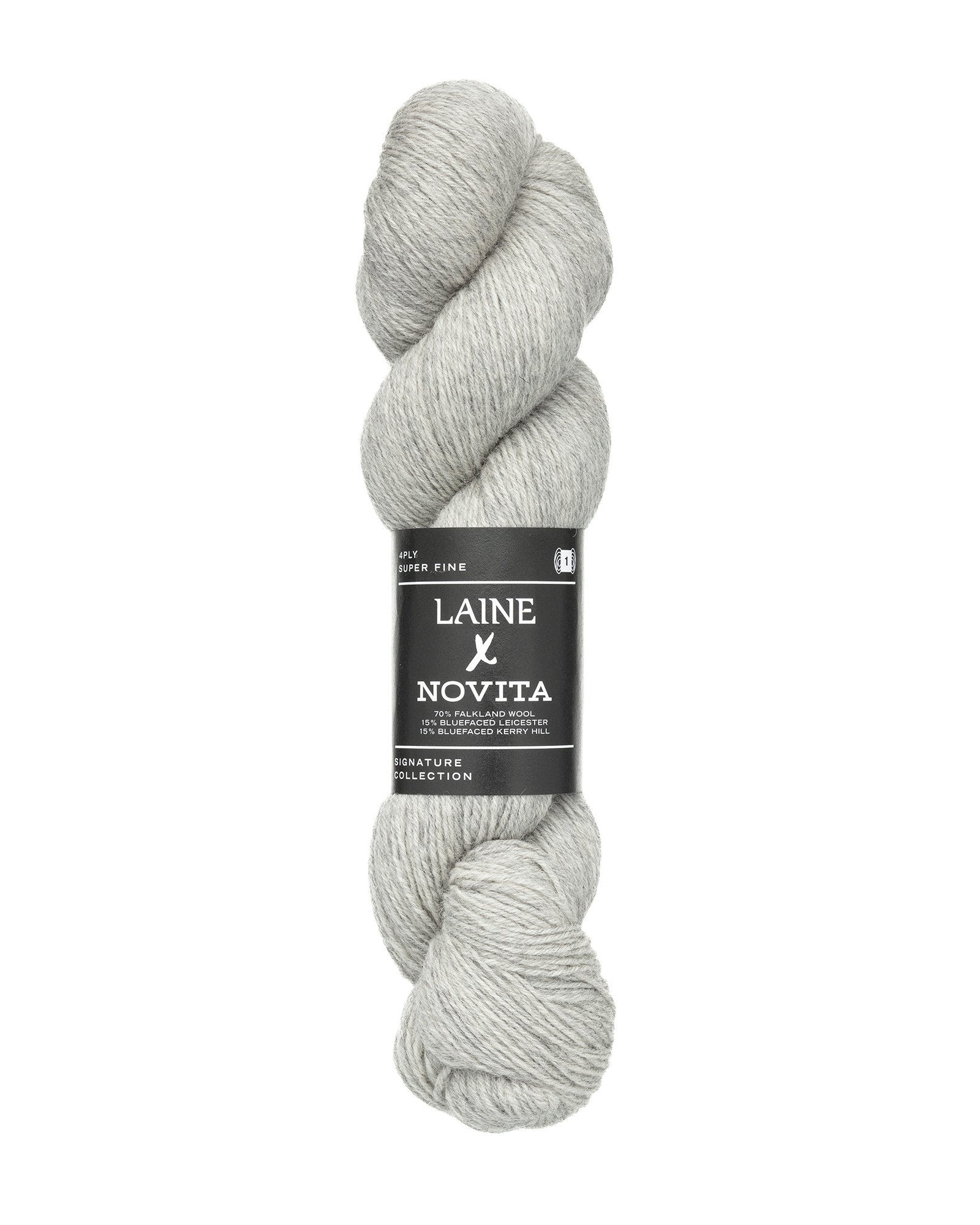 Novita Laine 4ply breigaren in tender fog - zachte kleur voor delicate ontwerpen