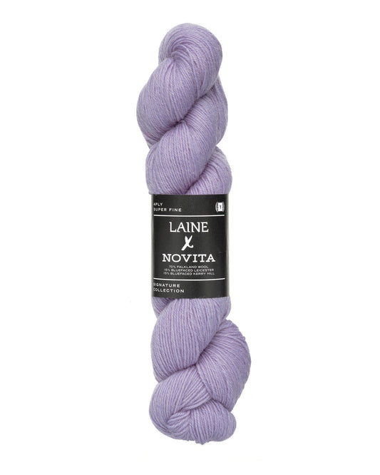 Novita Laine 4ply breigaren in lilac bloom - zachte kleur voor romantische projecten