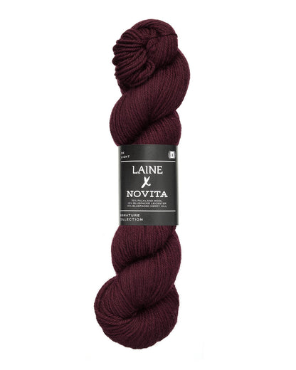 Novita Laine 4ply breigaren in deep burgundy - rijke kleur voor elegante knitwear