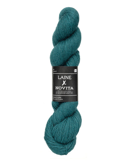 Novita x Laine DK breigaren in heathered teal - hoogwaardig wolgaren voor tijdloze projecten