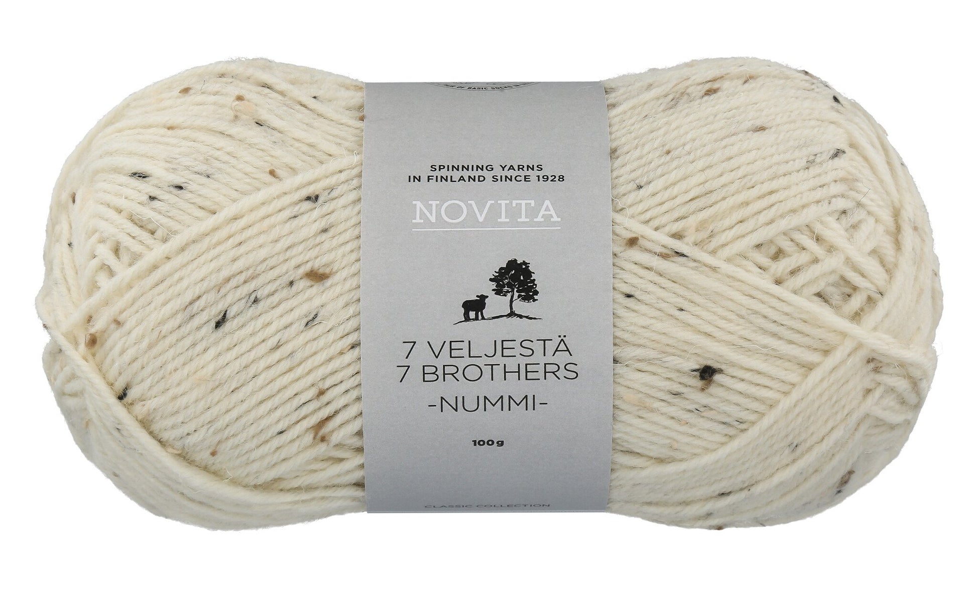 Novita 7 Brothers Nummi in frost – speels tweedgaren voor sokken en kleding