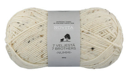 Novita 7 Brothers Nummi in frost – speels tweedgaren voor sokken en kleding