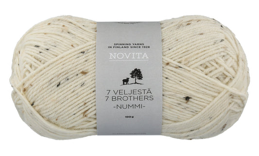 Novita 7 Brothers Nummi in frost – speels tweedgaren voor sokken en kleding