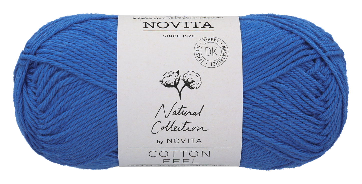 Novita Cotton Feel breigaren in Atlantic – veelzijdig katoengaren voor brei- en haakprojecten
