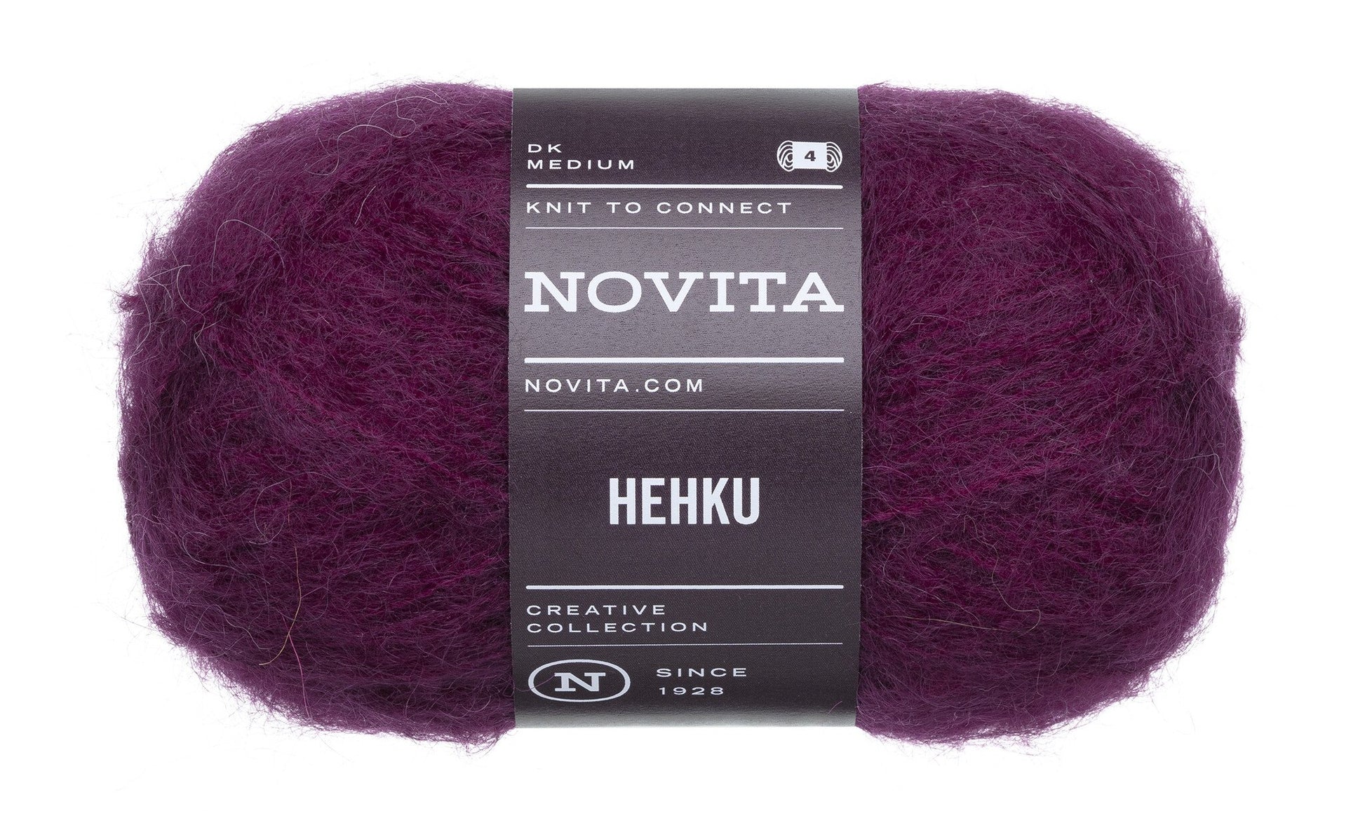 Novita Hehku Mohair breigaren in columbine - pluizige textuur voor truien en sjaals