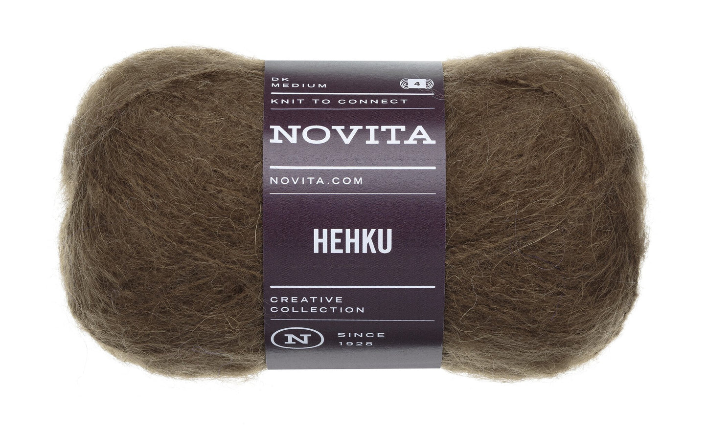 Novita Hehku Mohair breigaren in cola - OEKO-TEX® garen voor breien