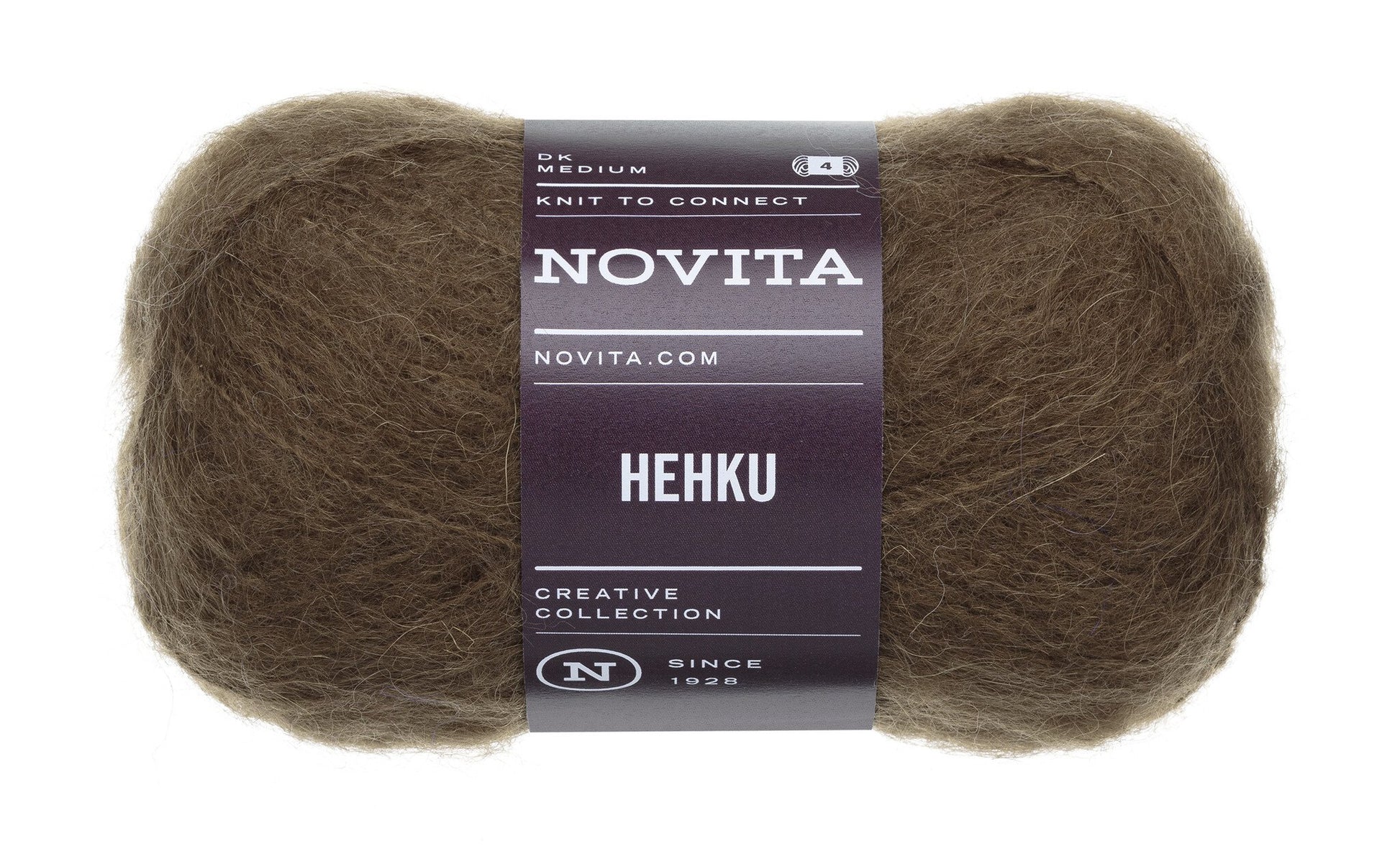 Novita Hehku Mohair breigaren in cola - OEKO-TEX® garen voor breien