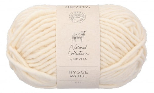 Novita Hygge Wool in off white - super chunky breigaren voor warme projecten