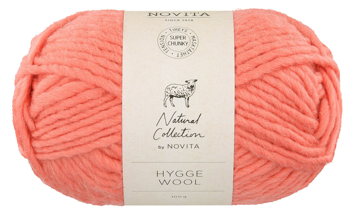 Novita Hygge Wool in melon - trendy breigaren voor dekens