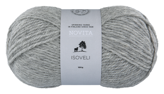 Novita Isoveli breigaren in stone - sterke wol-polyamide mengeling