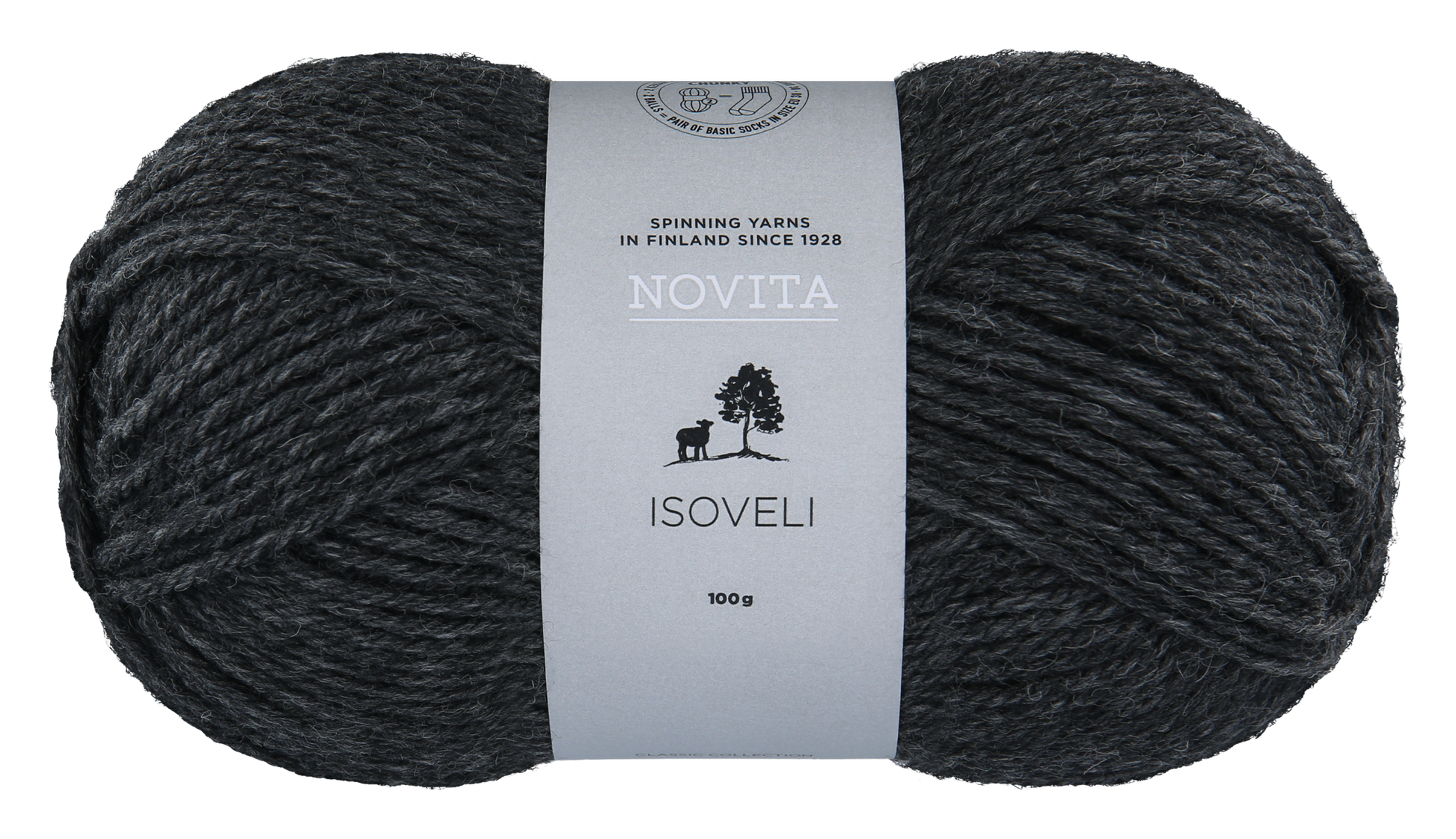Novita Isoveli breigaren in graphite - ideaal voor warme creaties