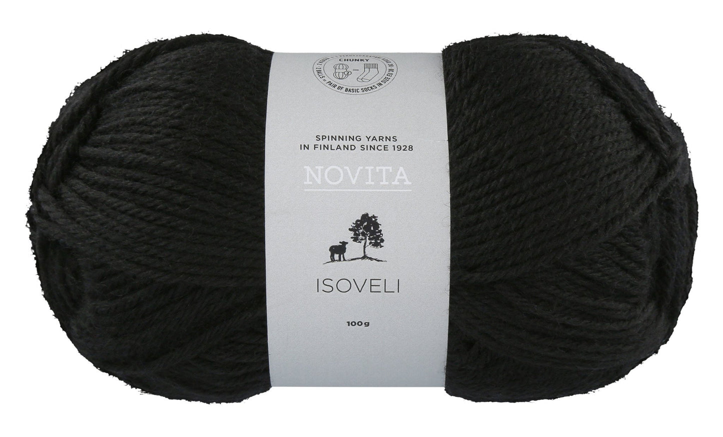 Novita Isoveli breigaren in black - perfect voor breien en haken