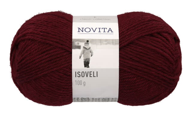 Novita Isoveli breigaren in woodbine - sterke wol-polyamide mengeling