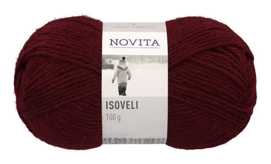 Novita Isoveli breigaren in woodbine - sterke wol-polyamide mengeling