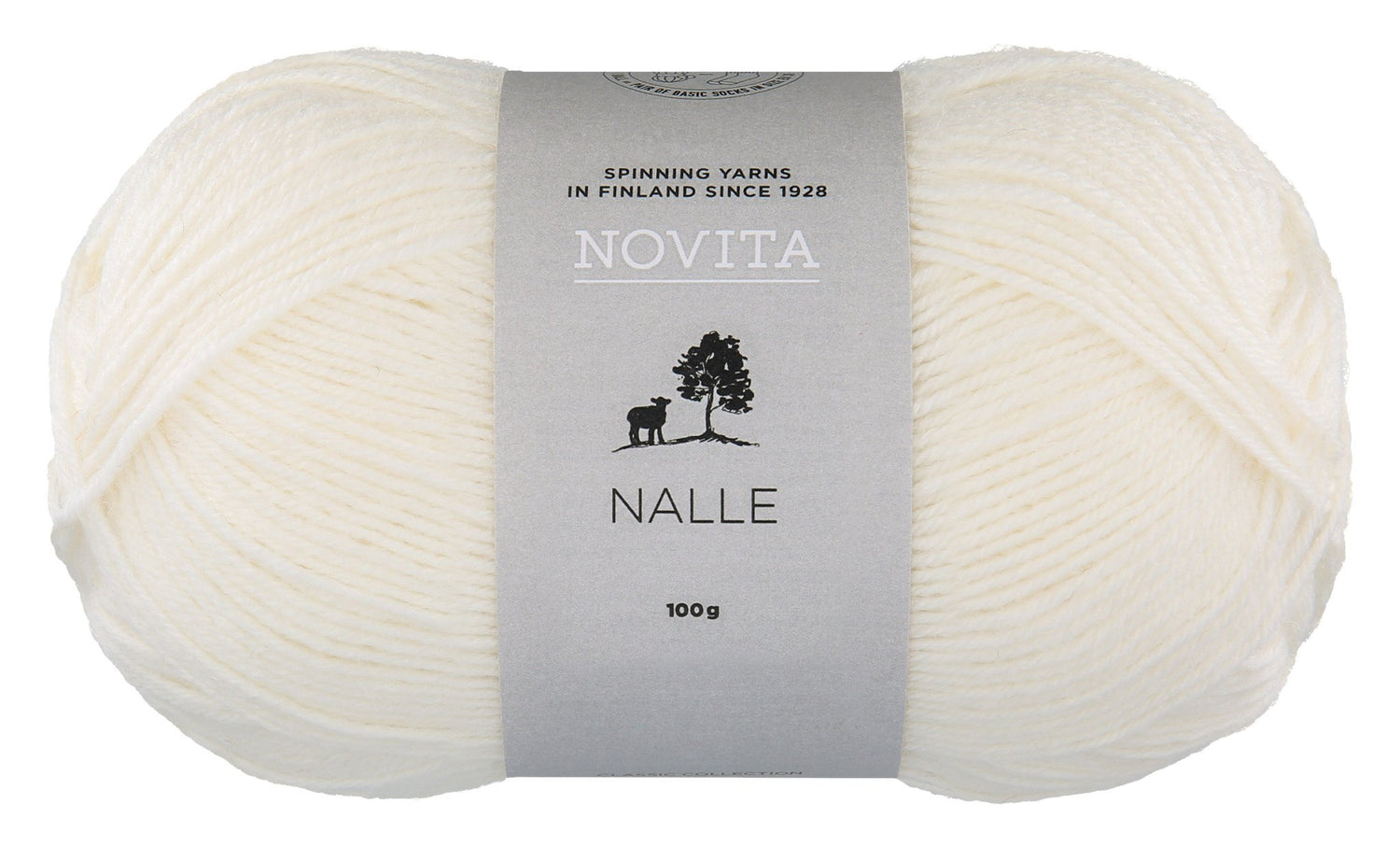 Novita Nalle sokkengaren in wit - 80% wol, 20% polyamide voor duurzame sokken