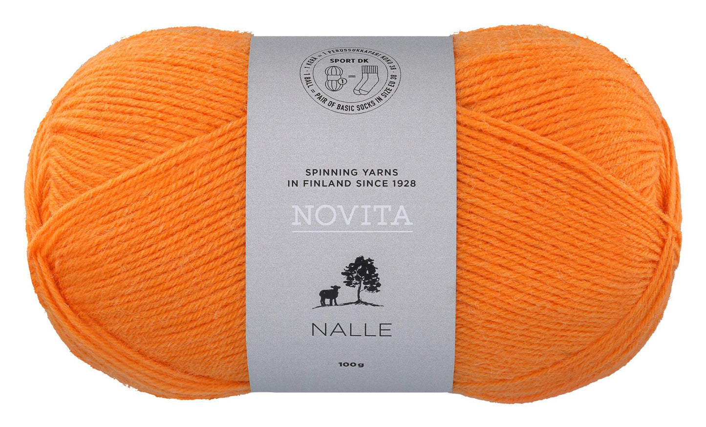 Novita Nalle sokkengaren in papaya - Levendige oranje tint voor opvallende projecten