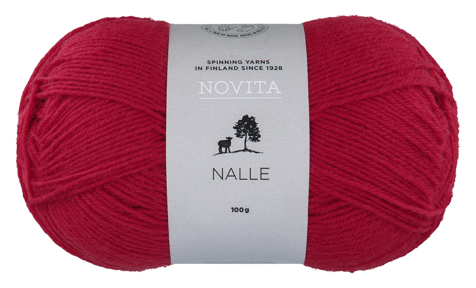 Novita Nalle sokkengaren in lingonberry - Diepe rode tint voor opvallende projecten