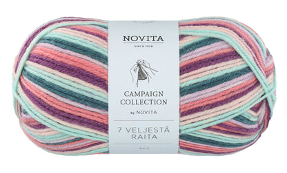 Novita Raita breigaren in 977 pastel arch – veelzijdig garen voor kleding en accessoires
