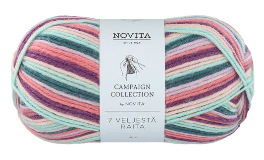 Novita Raita breigaren in 977 pastel arch – veelzijdig garen voor kleding en accessoires