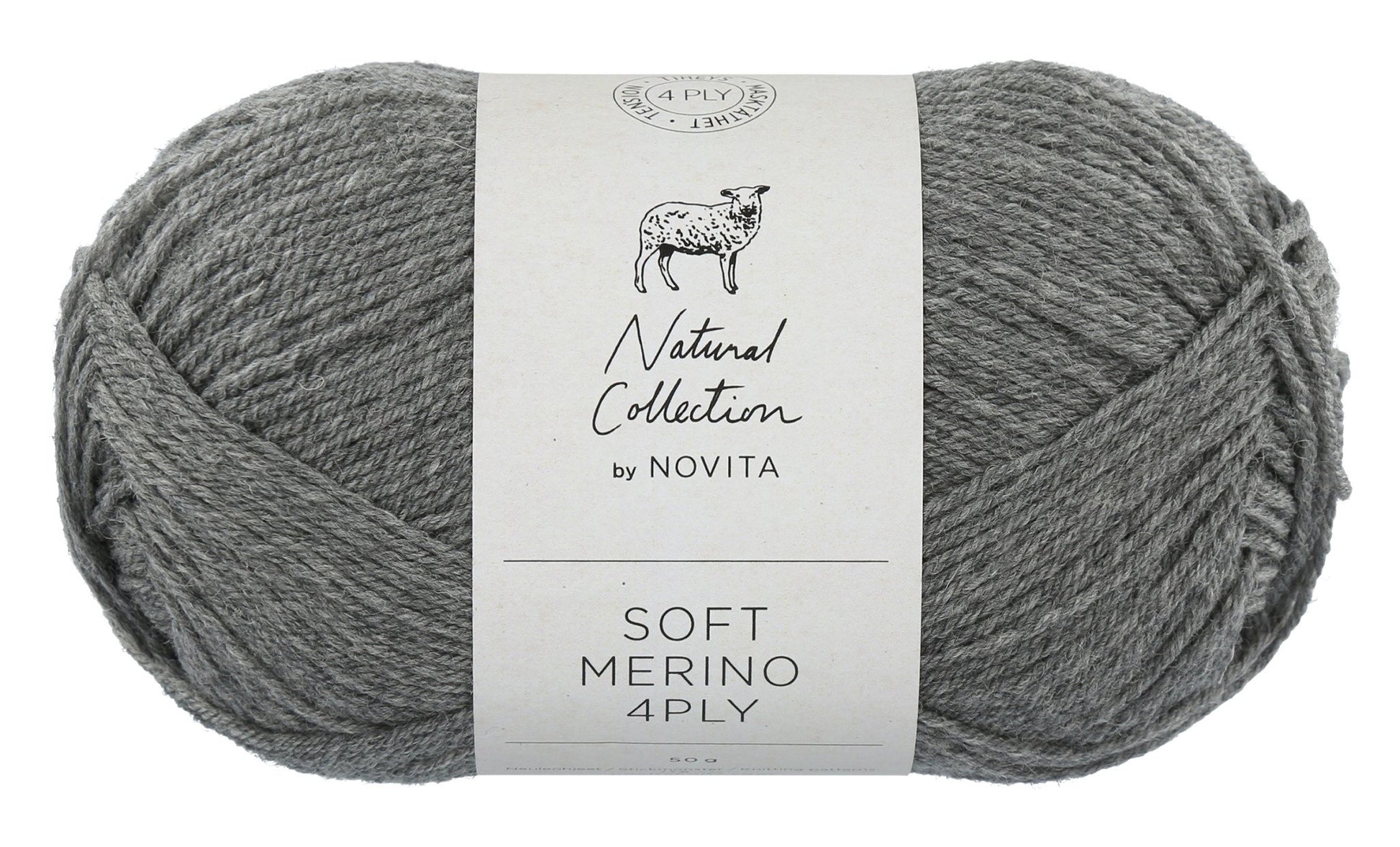 Novita Soft Merino 4-ply in stone - luxe zachte wol voor delicate projecten