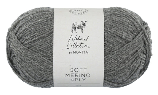 Novita Soft Merino 4-ply in stone - luxe zachte wol voor delicate projecten