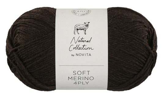 Novita Soft Merino 4-ply in false morel - luxe zachte wol voor delicate projecten