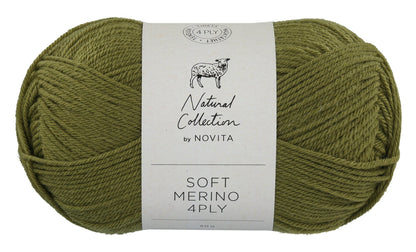 Novita Soft Merino 4-ply in moss - perfect voor brei- en haakprojecten