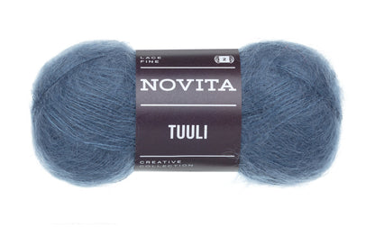 Novita Tuuli breigaren in water - luxe mohair voor ajourwerk