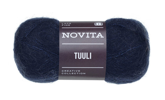 Novita Tuuli breigaren in evening star - luxe mohair voor sjaals en dekens