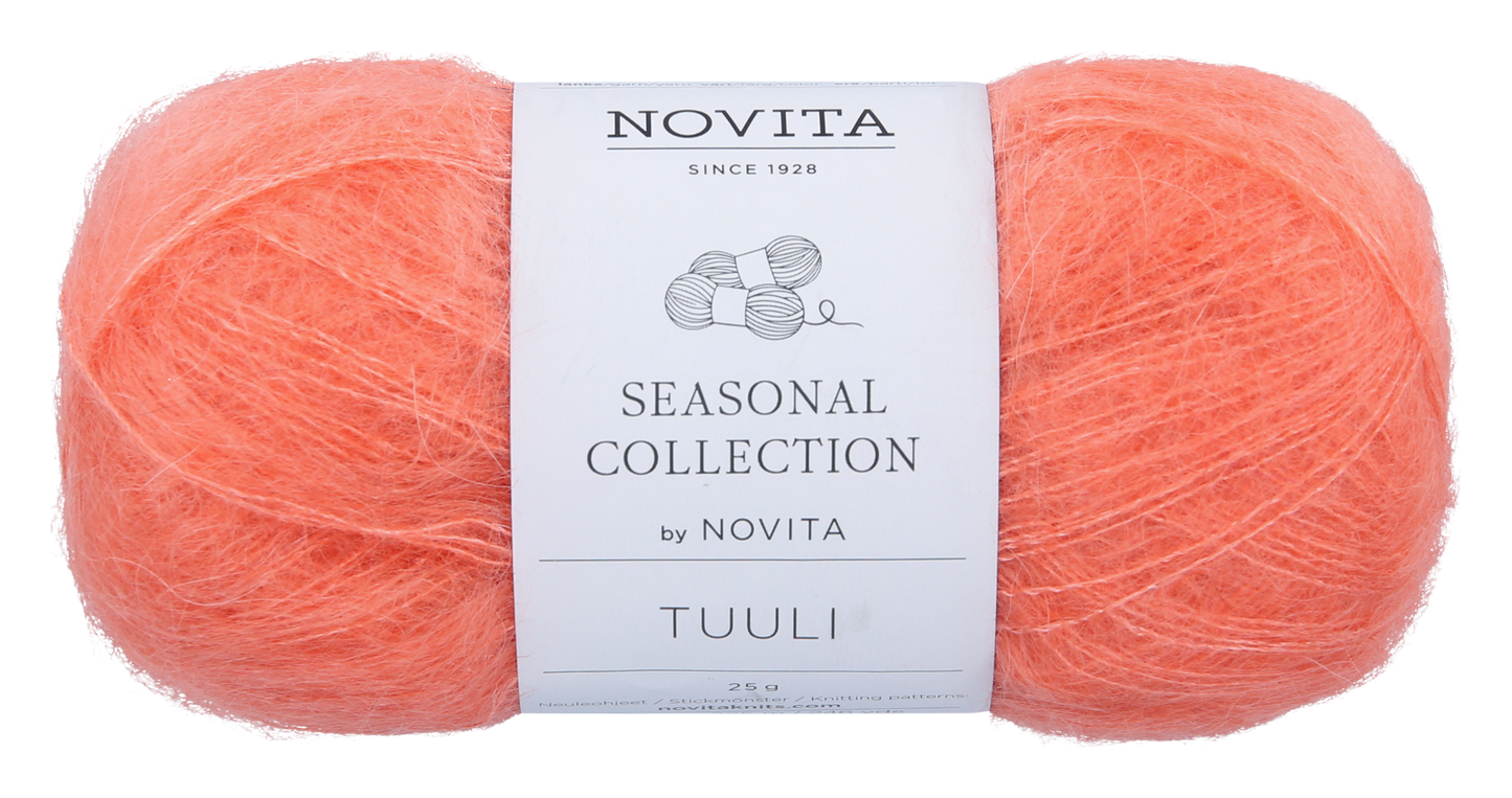 Novita Tuuli breigaren in solarwind - perfect voor fijne breiwerk