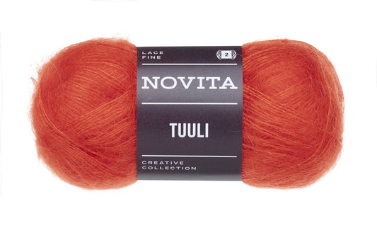 Novita Tuuli breigaren in watermelon - zacht mohair garen