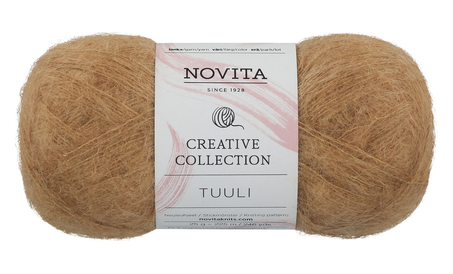 Novita Tuuli breigaren in meteorite - luxe mohair voor ajourwerk