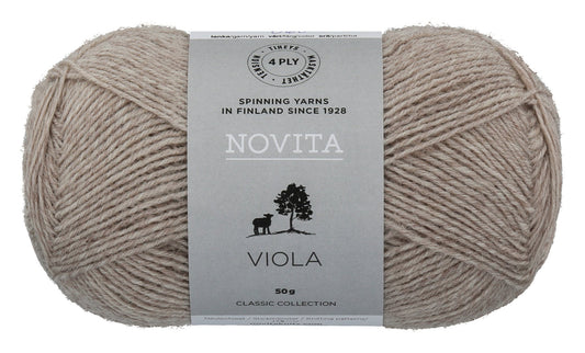 Novita Viola sokkenwol in sand - stevige wol voor sokken en kleding