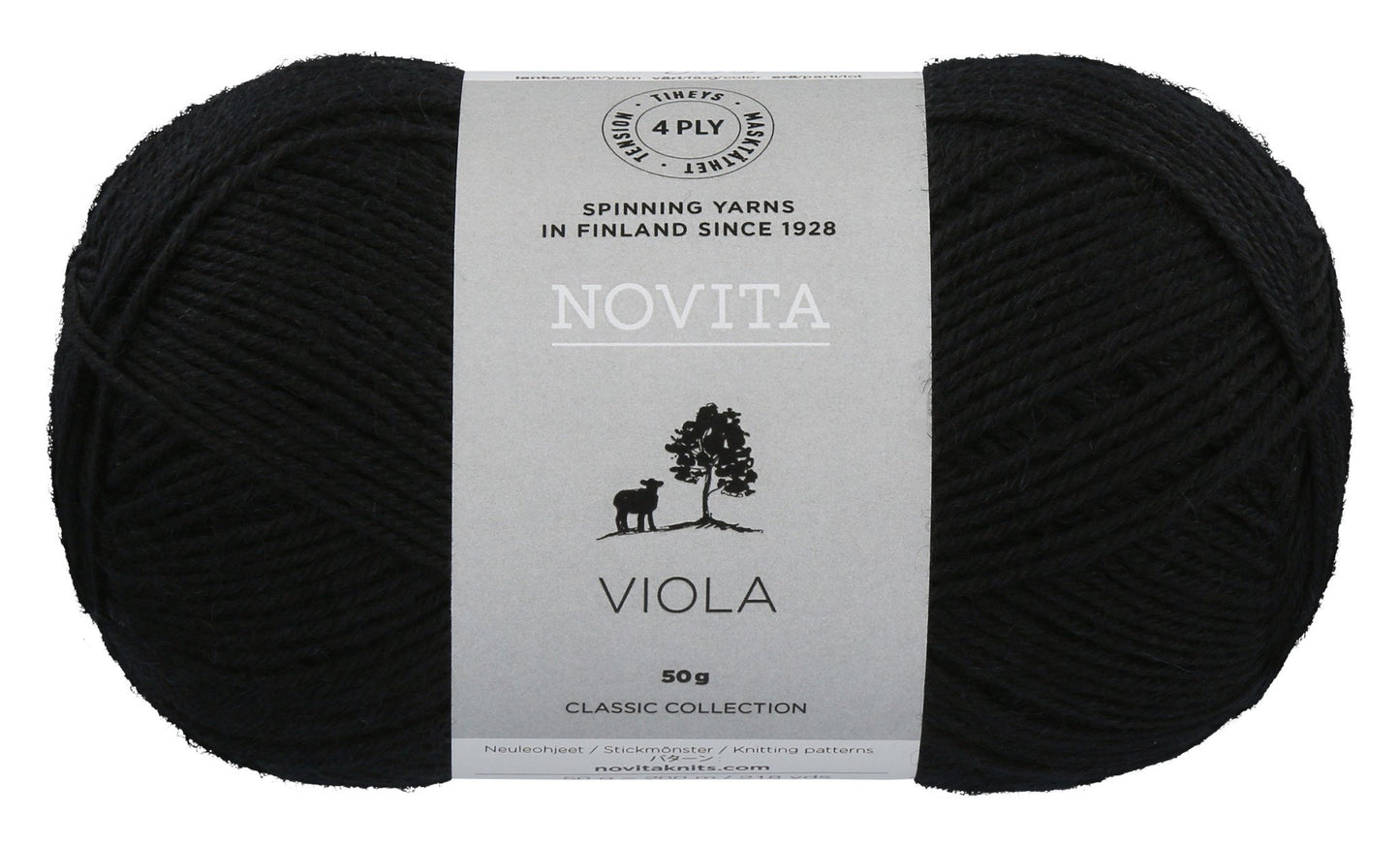 Novita Viola sokkenwol in black - veelzijdige wol voor kleurrijke creaties