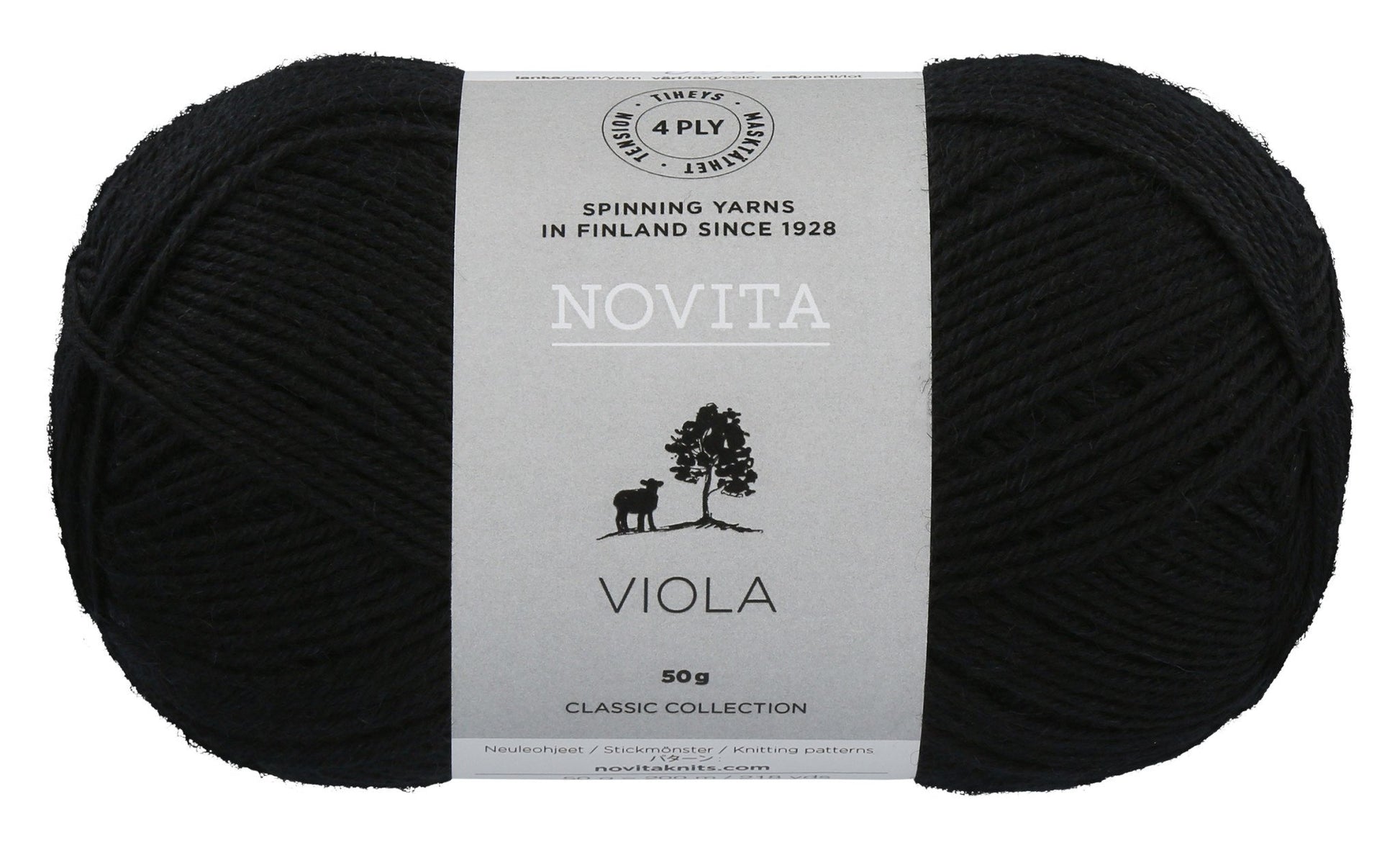 Novita Viola sokkenwol in black - veelzijdige wol voor kleurrijke creaties