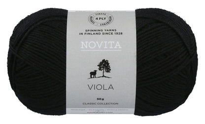 Novita Viola sokkenwol in black - veelzijdige wol voor kleurrijke creaties