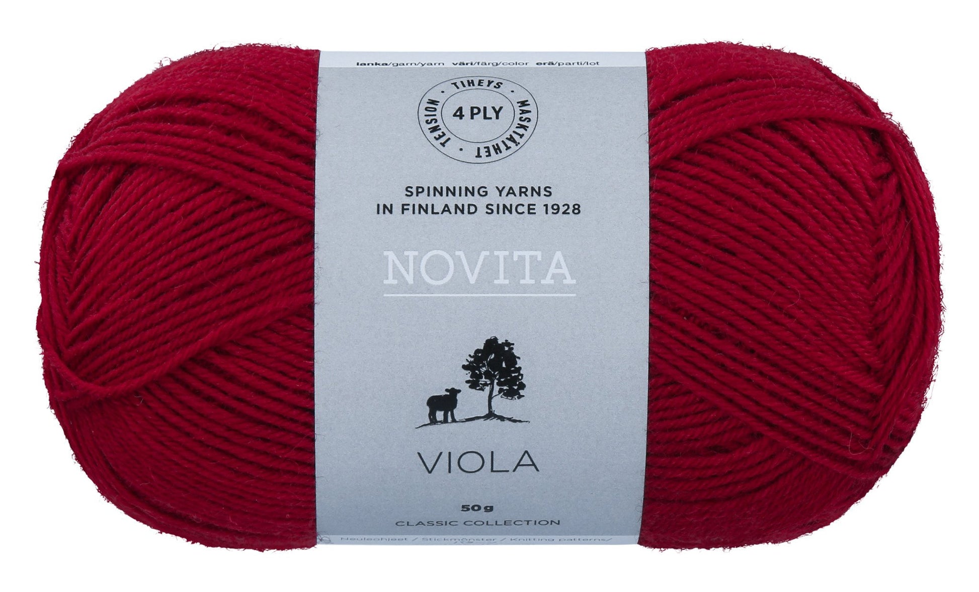 Novita Viola sokkenwol in berry - duurzame wol voor brei- en haakprojecten