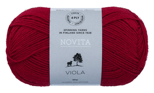 Novita Viola sokkenwol in berry - duurzame wol voor brei- en haakprojecten