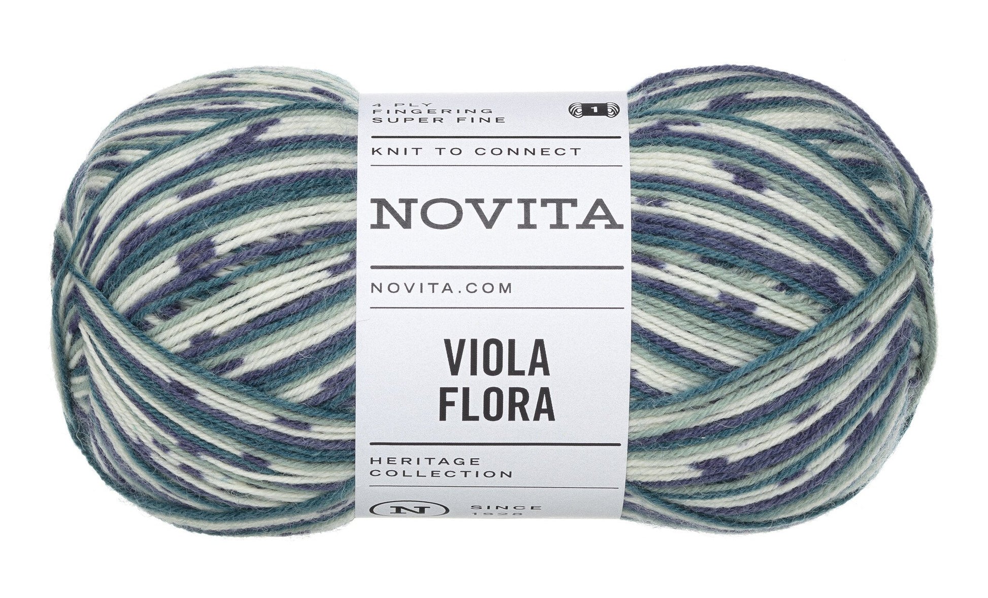Novita Viola Flora sokkengaren in water lily - kleurrijk garen met kleurverloop