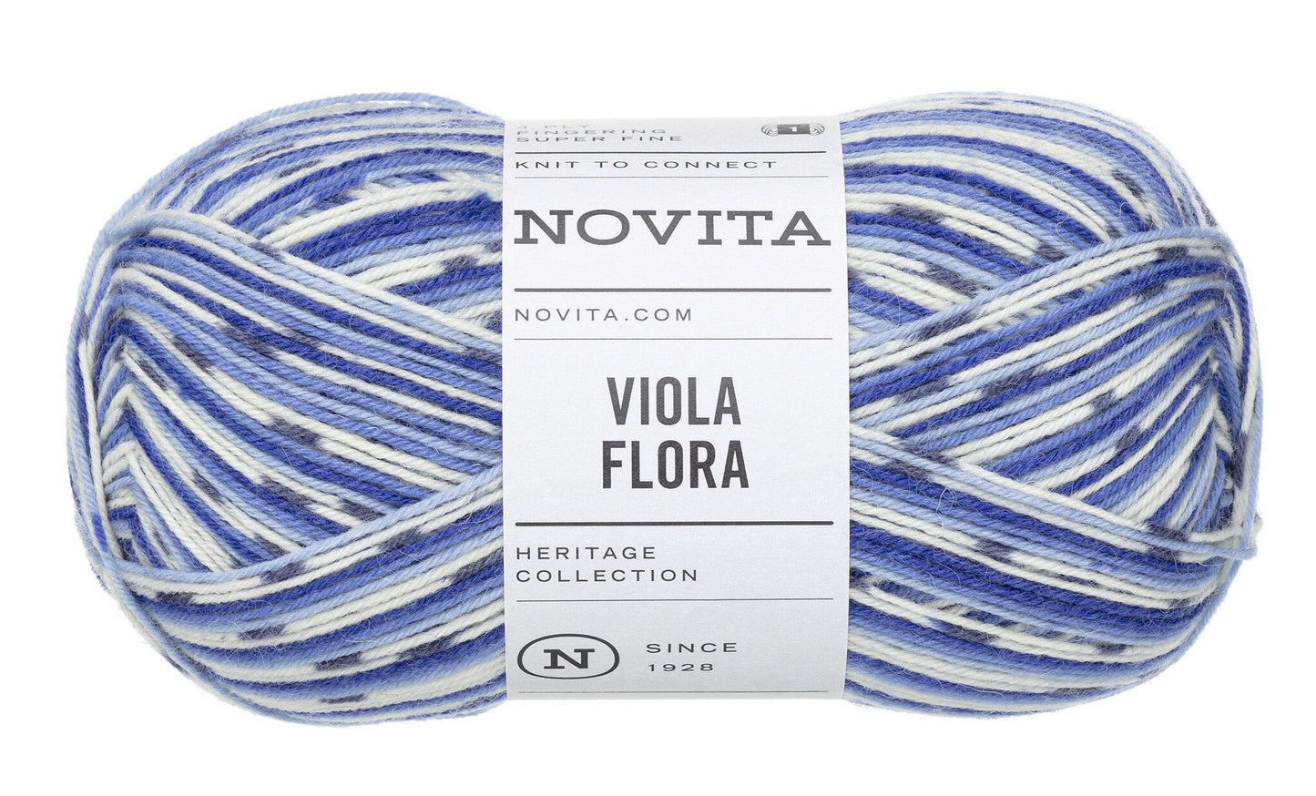 Novita Viola Flora sokkengaren in iris - ideaal voor gemêleerde sokken