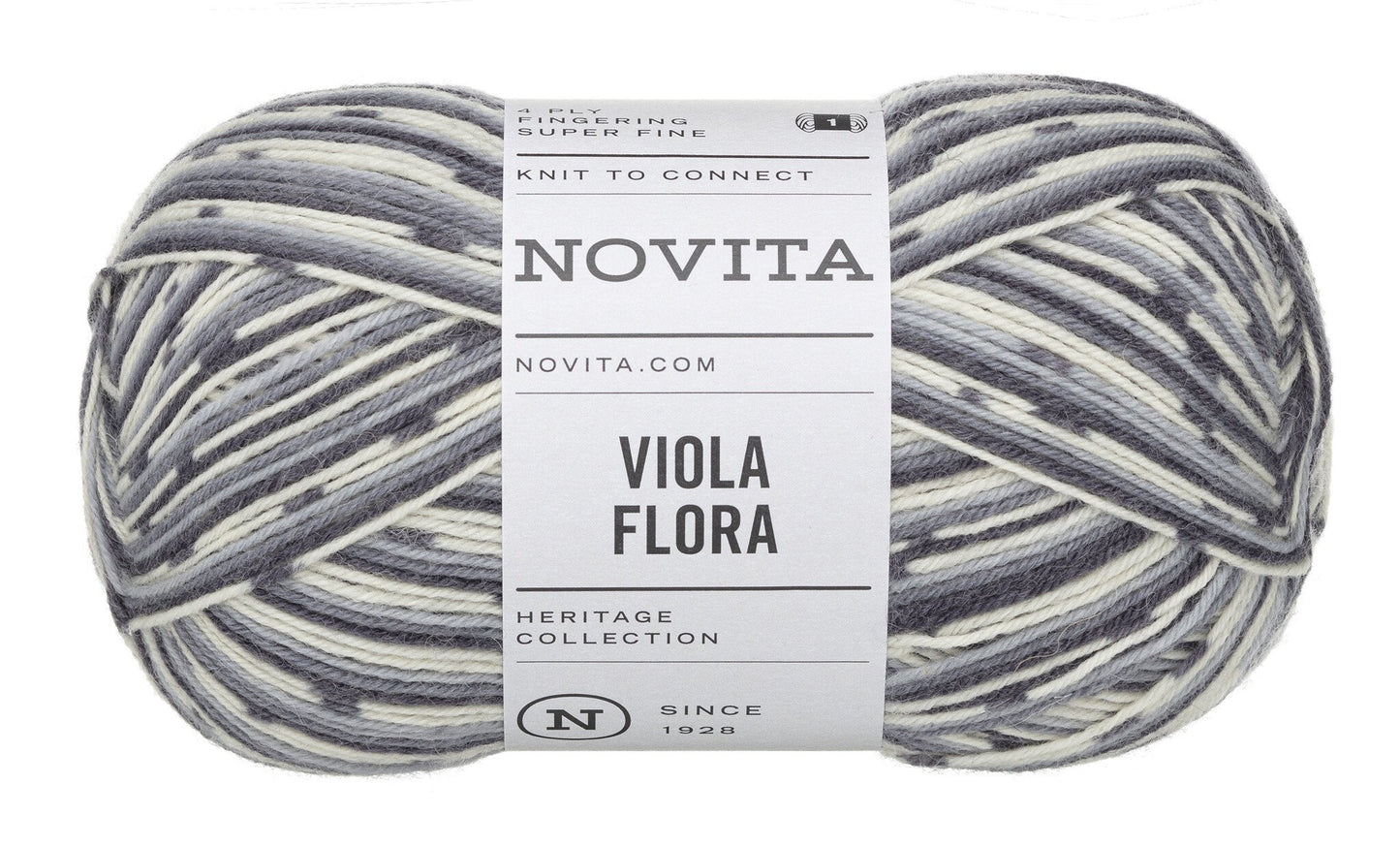 Novita Viola Flora sokkengaren in meadowsweet - machinewasbaar en duurzaam