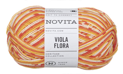 Novita Viola Flora sokkengaren in marigold - perfect voor accessoires
