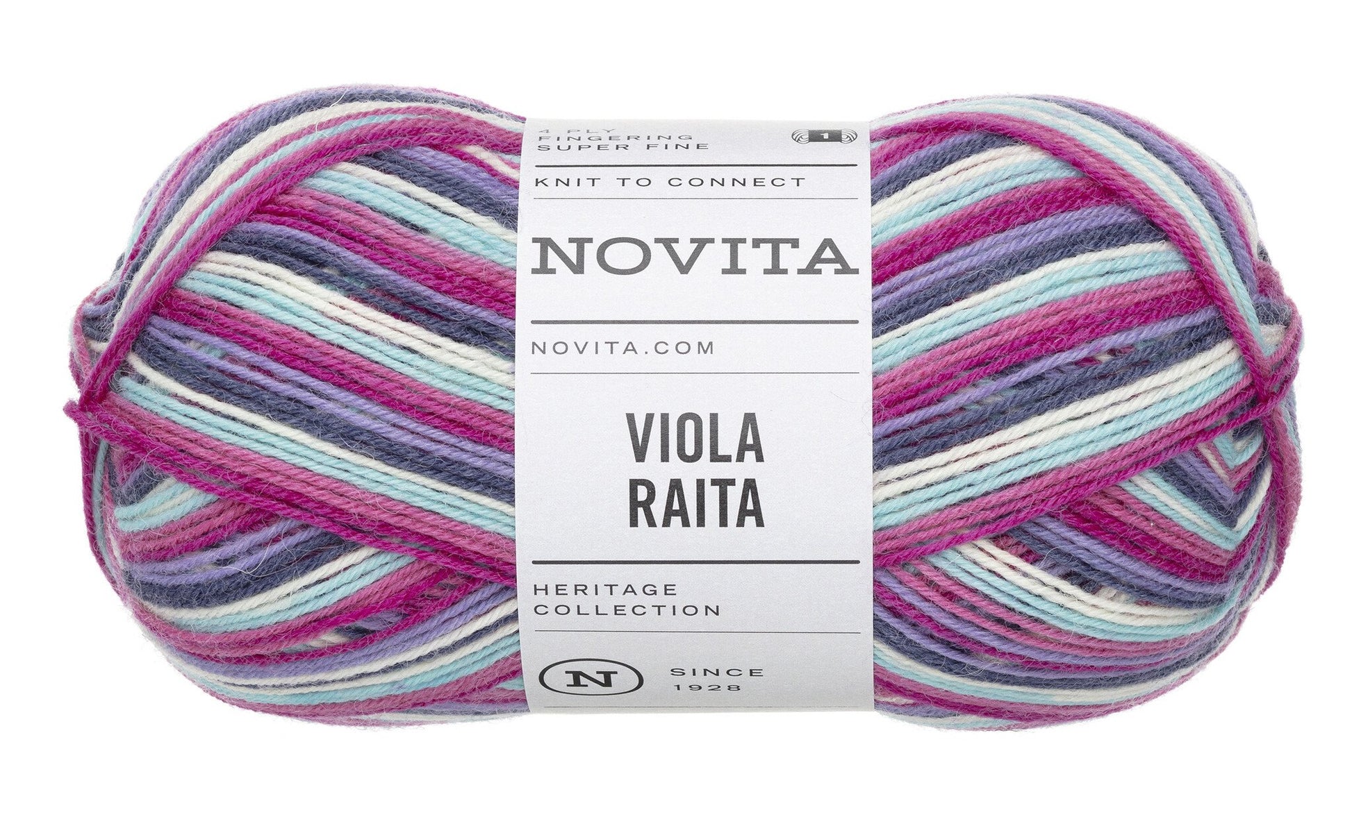 Novita Viola Raita sokkengaren in Skyline - ideaal voor sokken en accessoires