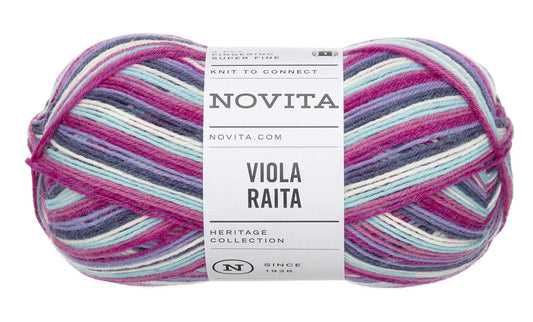 Novita Viola Raita sokkengaren in Skyline - ideaal voor sokken en accessoires