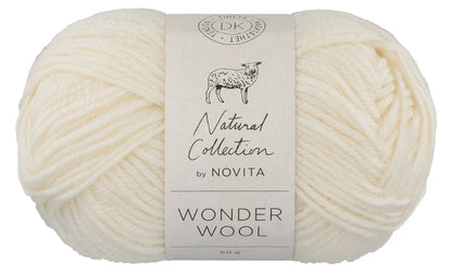 Novita Wonder Wool DK in Foam 50gr. - Zacht en duurzaam 100% wolgaren voor breien en haken