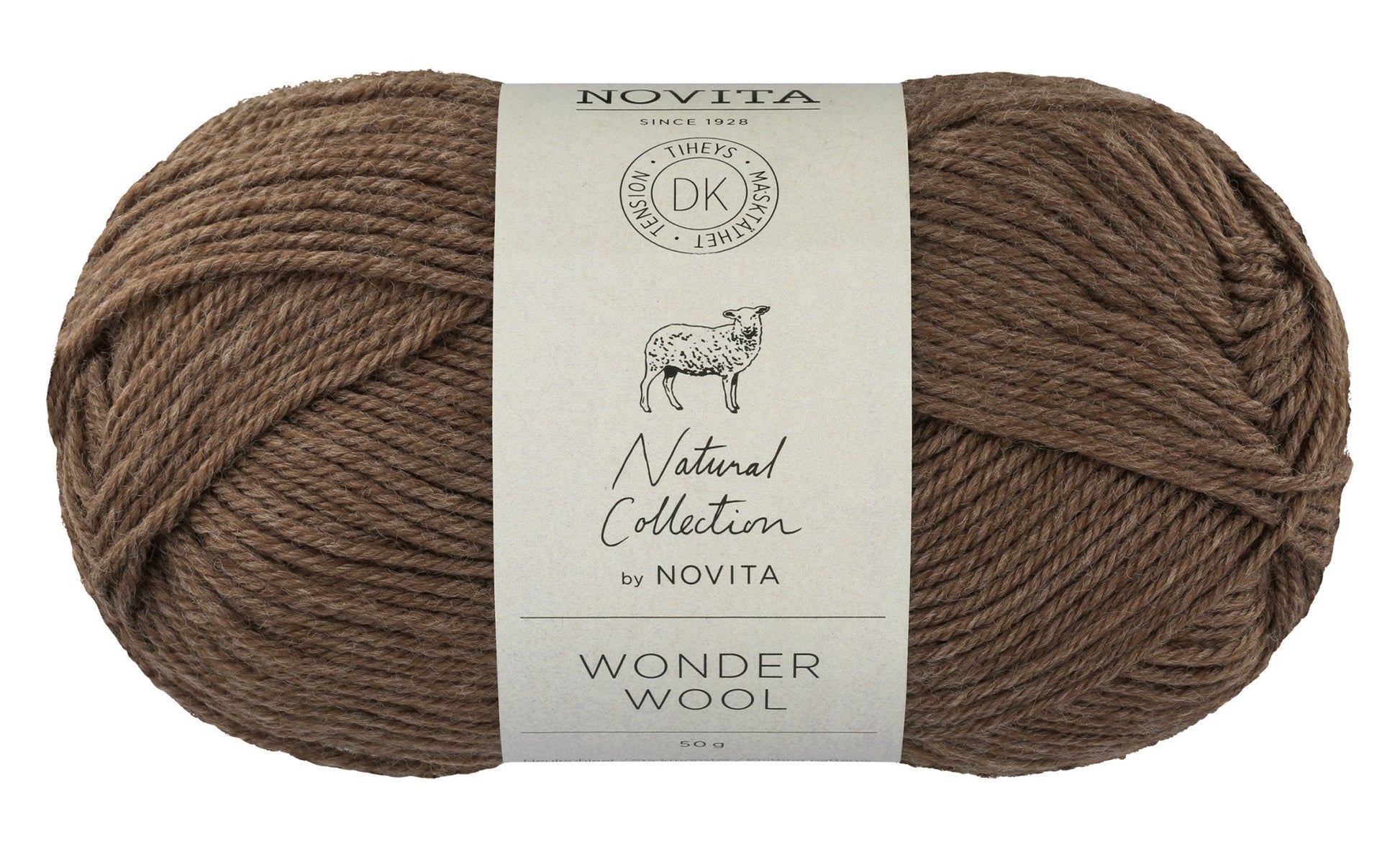 Novita Wonder Wool DK in Wild Mushroom 50gr. - Zacht en duurzaam 100% wolgaren voor breien en haken